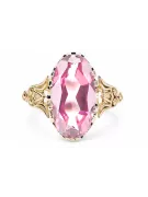 Améthyste Or jaune 14 carats Anneau Artisanat vintage vrc058y