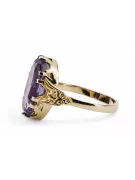 Alexandrite Or jaune 14 carats Anneau Artisanat vintage vrc058y