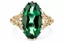 Smaragd 14 Karat Gelbgold Ring Vintage Stil vrc058y