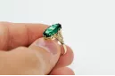 Каблучка Вінтаж Смарагд 14K Жовте золото vrc058y