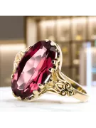 Rubis Or jaune 14 carats Anneau Vintage vrc058y
