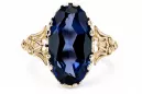Artisanat vintage Anneau Saphir Or jaune 14 carats vrc058y