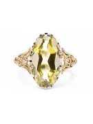 Žltý peridot 14k žlté zlato Vintage craft vrc058y