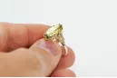 Oro amarillo de 14 quilates Peridoto amarillo Anillo Vintage vrc058y