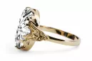 Zircon Aur galben 14K Inel Vintage bijuterii vrc058y