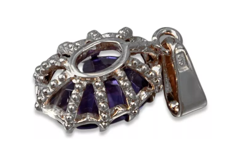Silber 925 Anhänger mit alexandrite vpc008s Russische Sowjetische Jahrgang Stil