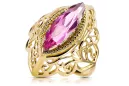 14K Yellow gold Amethyst Ring Vintage Jewlery vrc017y