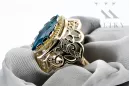 Akvamarín 14k žlté zlato  Vintage Jewlery vrc017y