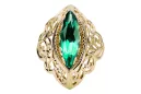 Ring Vintage Emerald 14K Yellow gold vrc017y