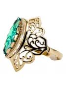 Bijoux vintage Anneau Émeraude Or jaune 14 carats vrc017y