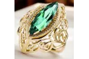 Smaragd 14 Karat Gelbgold Ring Vintage Stil vrc017y
