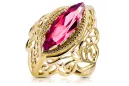 Ruby 14K Yellow gold Ring Vintage Jewlery vrc017y