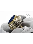 Oro amarillo de 14 quilates Zafiro Anillo Joyería vintage vrc017y