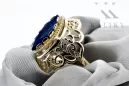Safir Aur galben 14K Inel Vintage vrc017y