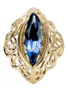 14K Yellow gold Sapphire Ring Vintage vrc017y