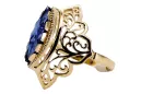 14K Yellow gold Sapphire Ring Vintage vrc017y