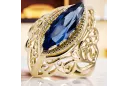 14K Yellow gold Sapphire Ring Vintage vrc017y