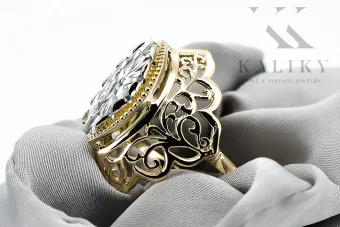 Anneau Bijoux vintage Zircon Or jaune 14 carats vrc017y