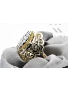 Ring Vintage craft Zircon 14K Yellow gold vrc017y