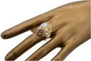 Ring Vintage craft Zircon 14K Yellow gold vrc017y