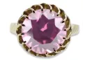 Améthyste Or jaune 14 carats Anneau Artisanat vintage vrc035y