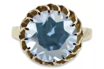 Vintage  Akvamarín 14k žlté zlato vrc035y