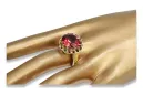 14K Жовте золото Рубін Каблучка Вінтаж вироби vrc035y