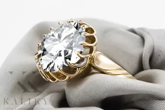 Zirkonium 14k žluté zlato  Vintage Jewlery vrc035y