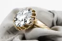 Inel Zircon Aur galben 14K Vintage bijuterii vrc035y