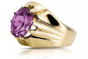 Amethyst 14 Karat Gelbgold Ring Vintage Schmuck vrc016y