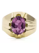 14k žlté zlato Ametyst  Vintage style vrc016y