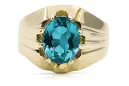 Aquamarine 14K Yellow gold Ring Vintage craft vrc016y