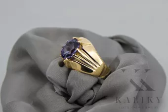 Κίτρινος χρυσός 14 καρατίων Αλεξανδρίτη  Vintage craft vrc016y