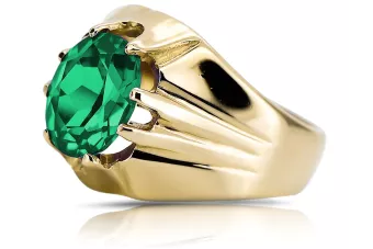 Κίτρινος χρυσός 14 καρατίων Σμαράγδι  Vintage Jewlery vrc016y