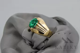 Smarald Aur galben 14K Inel Vintage bijuterii vrc016y