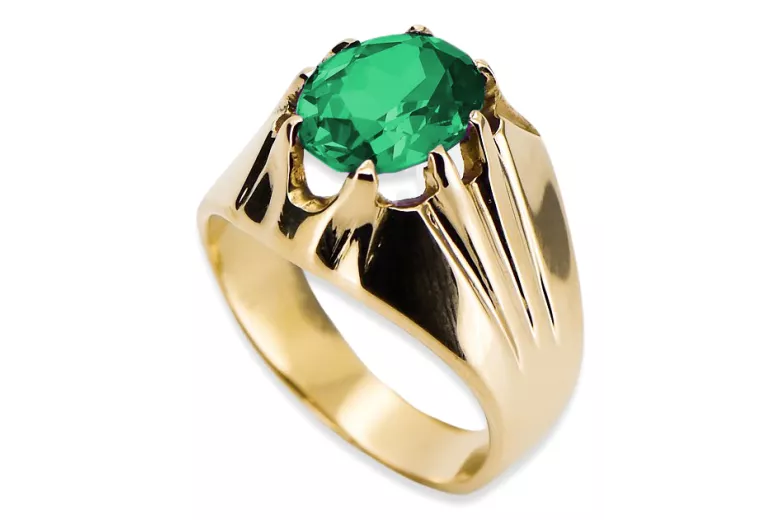 Vintage Jewlery Smaragd 14k žluté zlato vrc016y
