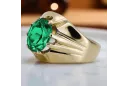 Emerald 14K Yellow gold Ring Vintage craft vrc016y