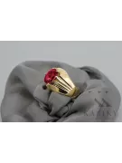 Rubinrot 14 Karat Gelbgold Ring Vintage Stil vrc016y