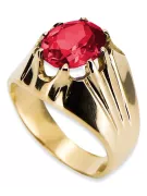 Rubín 14k žluté zlato  Vintage craft vrc016y