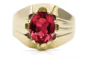 Ring Ruby 14K Yellow gold Vintage style vrc016y