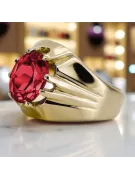 Ring Ruby 14K Yellow gold Vintage style vrc016y