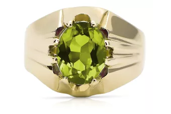 Inel Peridot galben Aur galben 14K Vintage bijuterii vrc016y