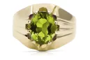 Ring Vintage Stil Gelber Peridot 14 Karat Gelbgold vrc016y