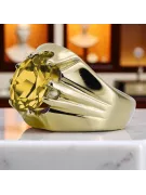 Жълт перидот 14K жълто злато Пръстен Винтидж бижута vrc016y