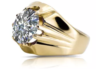 Žirkoniai 14k geltono aukso Žiedas Vintage vrc016y