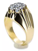 زركونيا 14 كارت من الذهب الأصفر خاتم فينتاج vrc016y