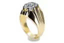 14 Karat Gelbgold Zirkon Ring Vintage Stil vrc016y