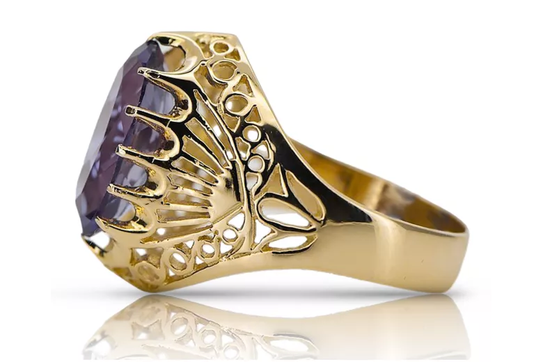 Ring Alexandrite 14K Yellow gold Vintage vrc020y