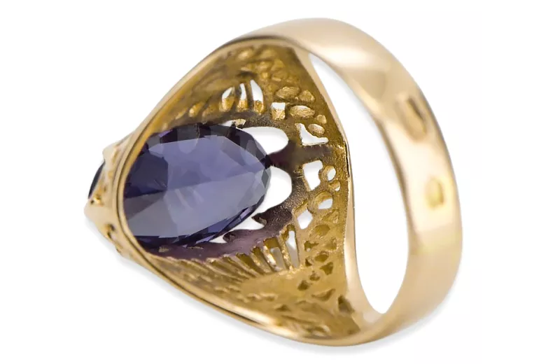 Vintage  Alexandrit 14k žlté zlato vrc020y