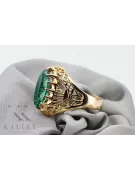 Szmaragd 14k żółte złoto Pierścionek Vintage vrc020y